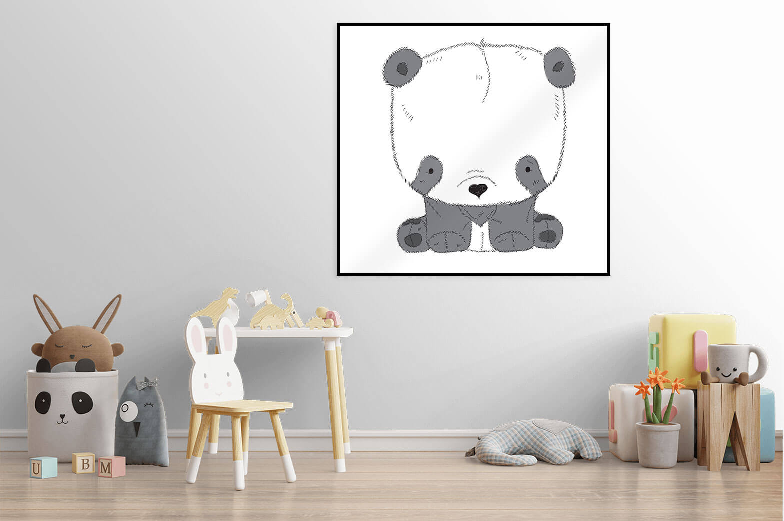 cadre tissu imprimé